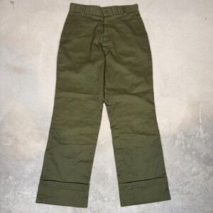 Vintage Boy Scouts of America BSA Uniform Pants Olive Green 30x30 bootcut